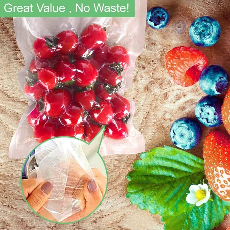 O2frepak 200 Quart Size 8" x 12" Vacuum Sealer Bags with BPA Free and Heavy Duty,Great for Food Storage Vaccume Sealer PreCut Bag - Image 4